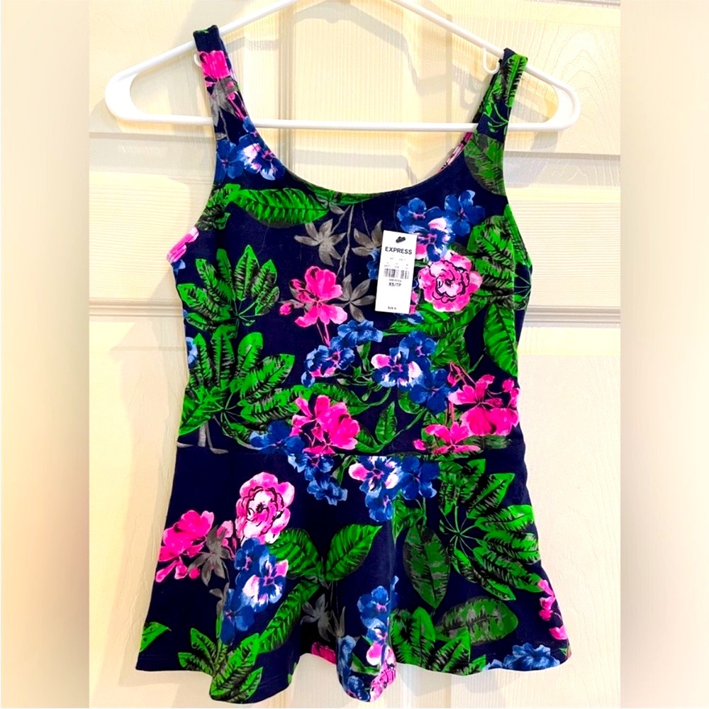 EXPRESS peplum sleeveless top